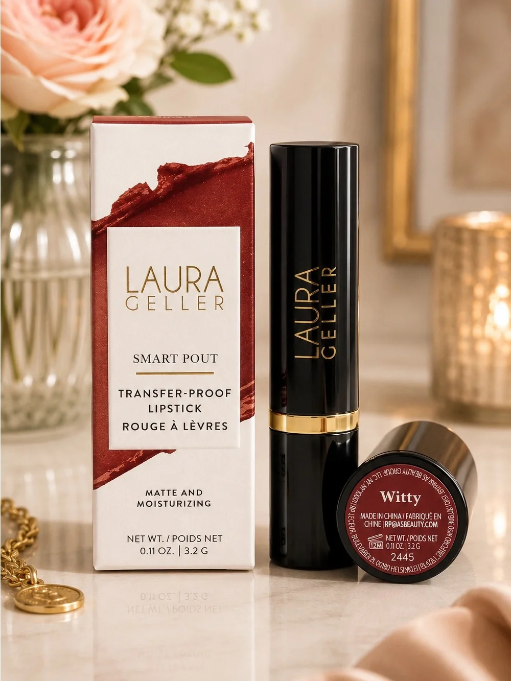 Laura Geller Witty Deep Red Transfer-Proof Lipstick